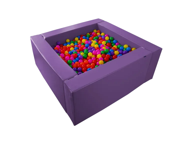 Čtvercový bazén z ekokůže s míčky