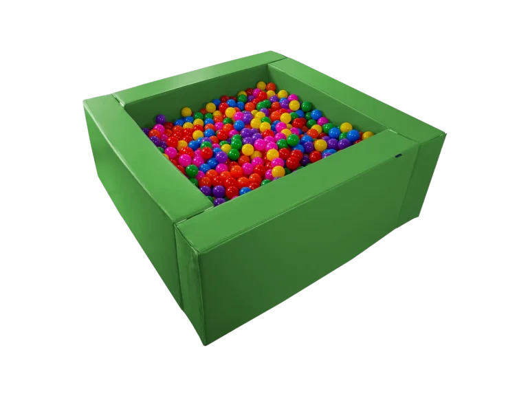 Čtvercový bazén z ekokůže s míčky